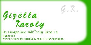 gizella karoly business card